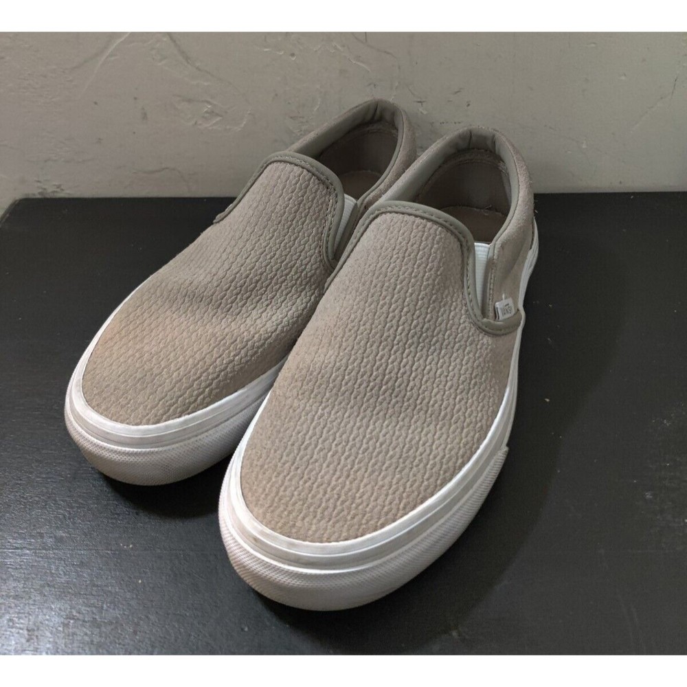 Vans Unisex Classic 721277 Women 6 Men's 4.5 Taupe Casual Shoes Sneakers Slip on